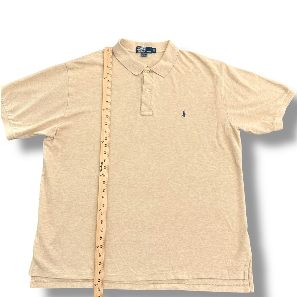 Polo Ralph Lauren Men's 2XL Big & Tall Beige‎ Short Sleeve Polo Shirt - Picture 4 of 7